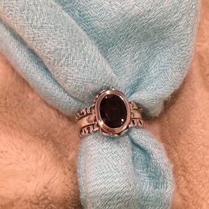 Silpada Smokey Quartz Three Bands Ring